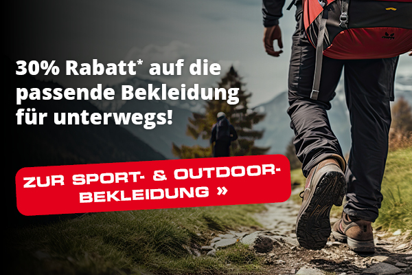 Outdoor-Bekleidung mit 30% Rabatt* für Sie!